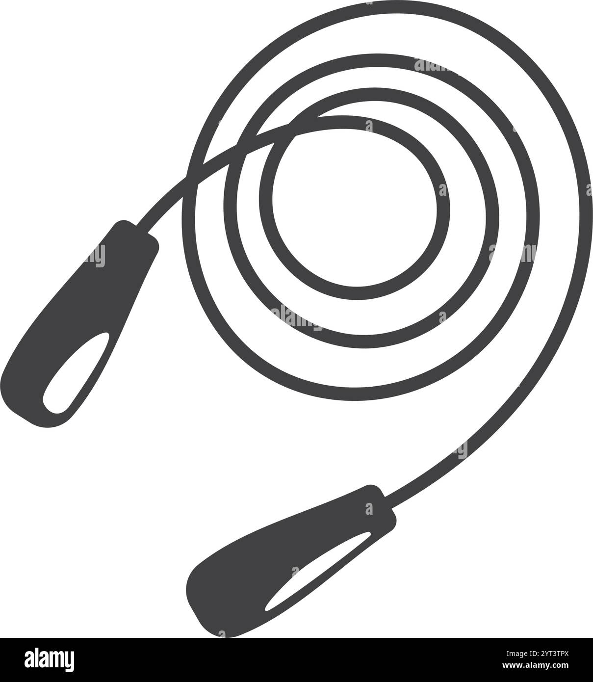 Jumping rope icon in flat style. Gymnastic equipment vector ...