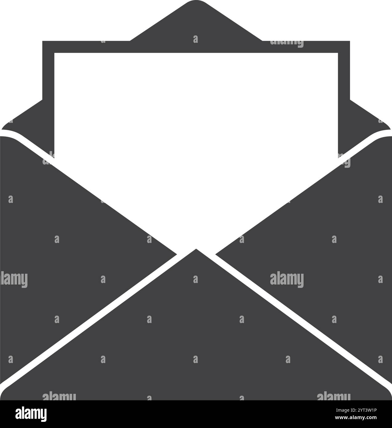 Envelope with letter icon in flat style. Email document vector ...