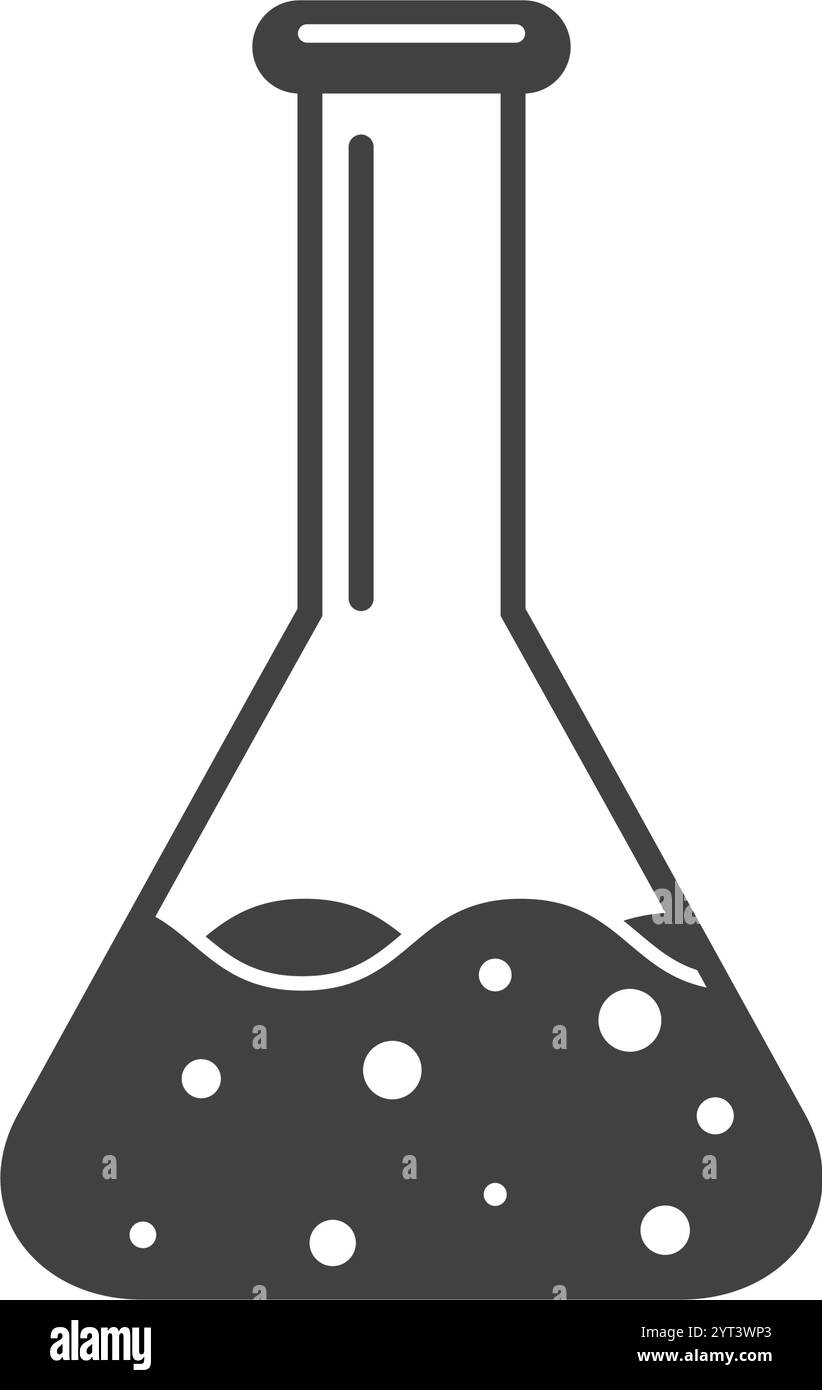Lab equipment chemical reaction erlenmeyer Stock Vector Images - Alamy