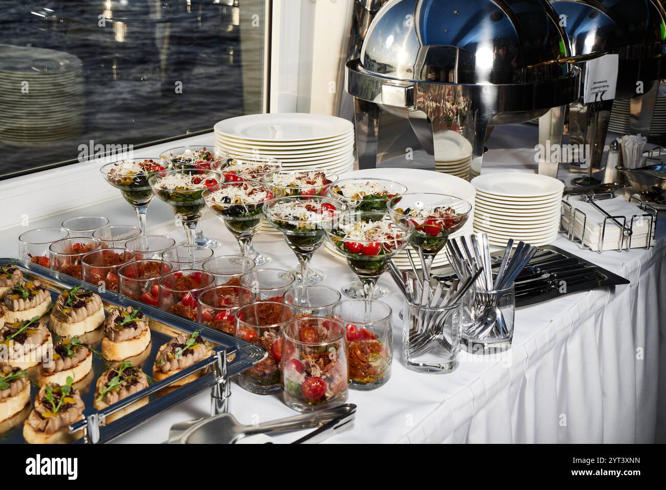 An Elegant Buffet Display Featuring an Assorted Array of Delicacies ...