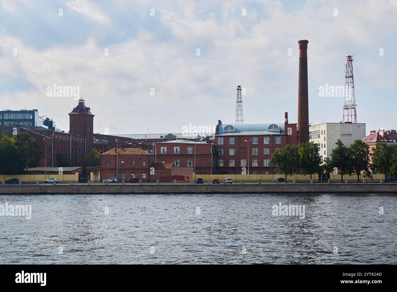 A scenic industrial landscape situated at the Riverside featuring ...