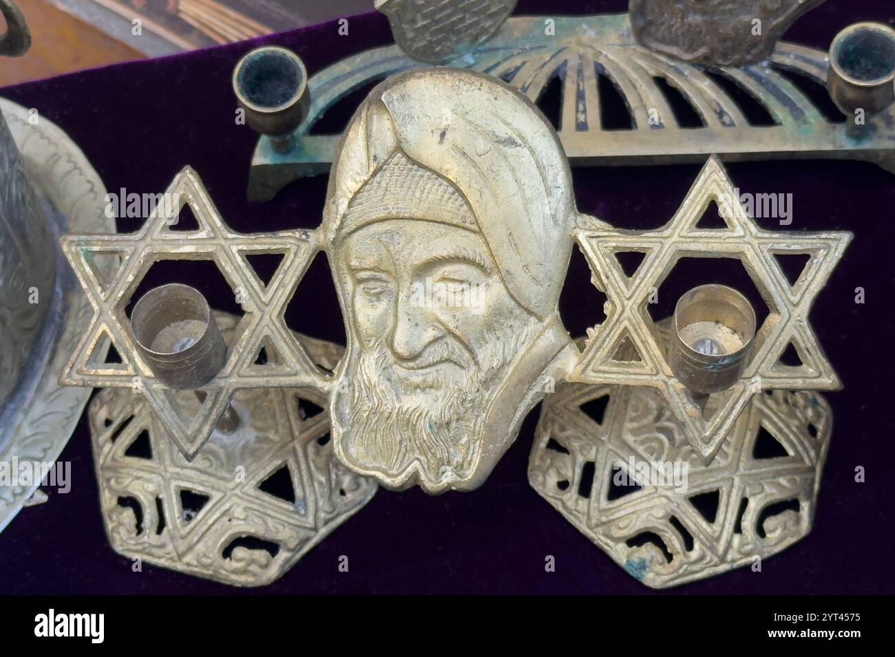 A candlestick bearing the image of the spiritual leader Moroccan ...