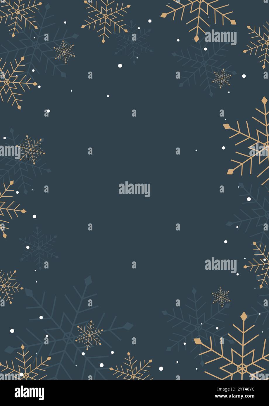 Christmas background with a snowflake border design Stock Vector Image ...