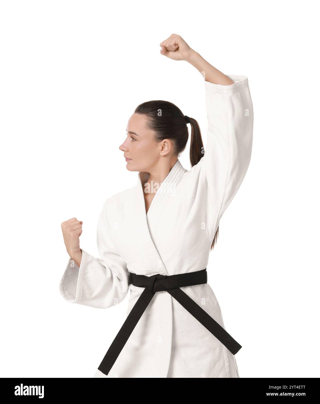 Karate woman kick hi-res stock photography and images - Alamy