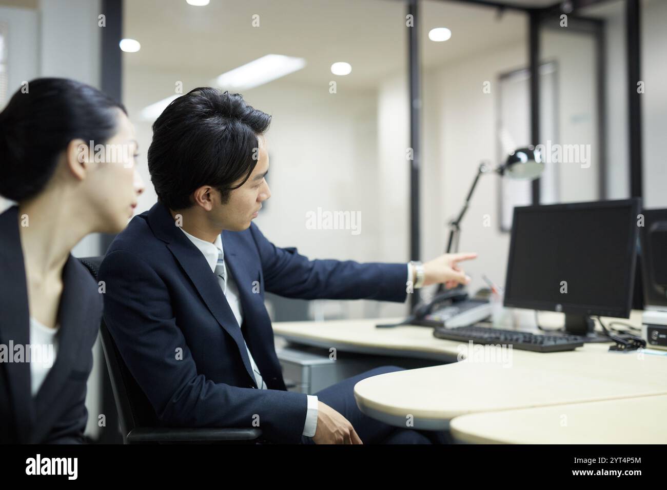Businessman discussing work Stock Photo