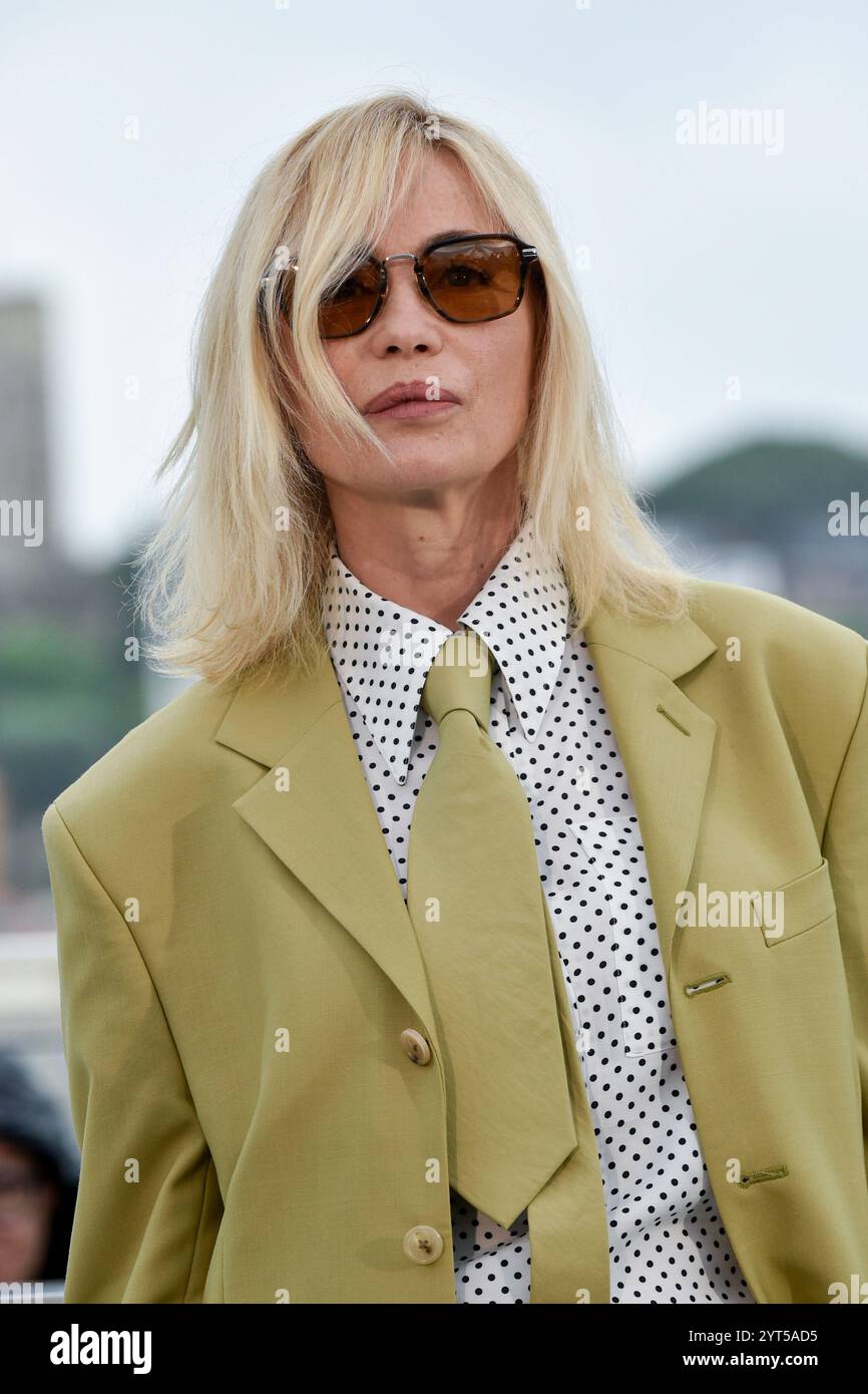Actress Emmanuelle Béart at the 77th Cannes Film Festival photocall on May 15, 2024, for the presentation of the jury of the “Caméra d'Or” (Golden Cam Stock Photo