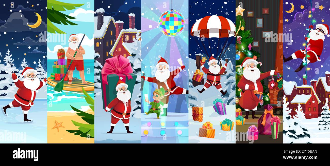 Joyful santa delivering gifts hi-res stock photography and images - Alamy