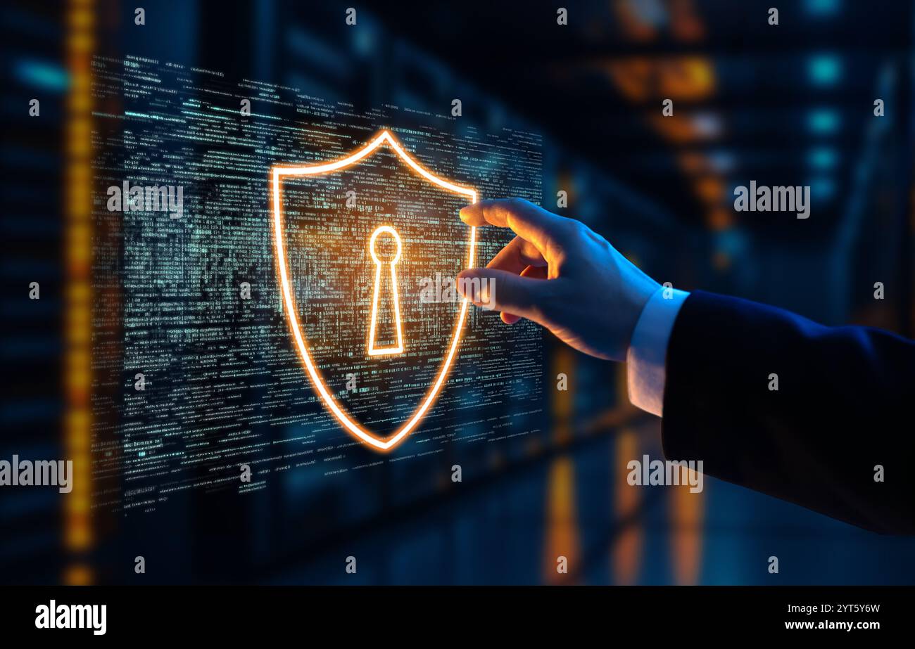 A comprehensive approach to improving cybersecurity aimed at protecting user privacy and ensuring secure Internet access through advanced security str Stock Photo
