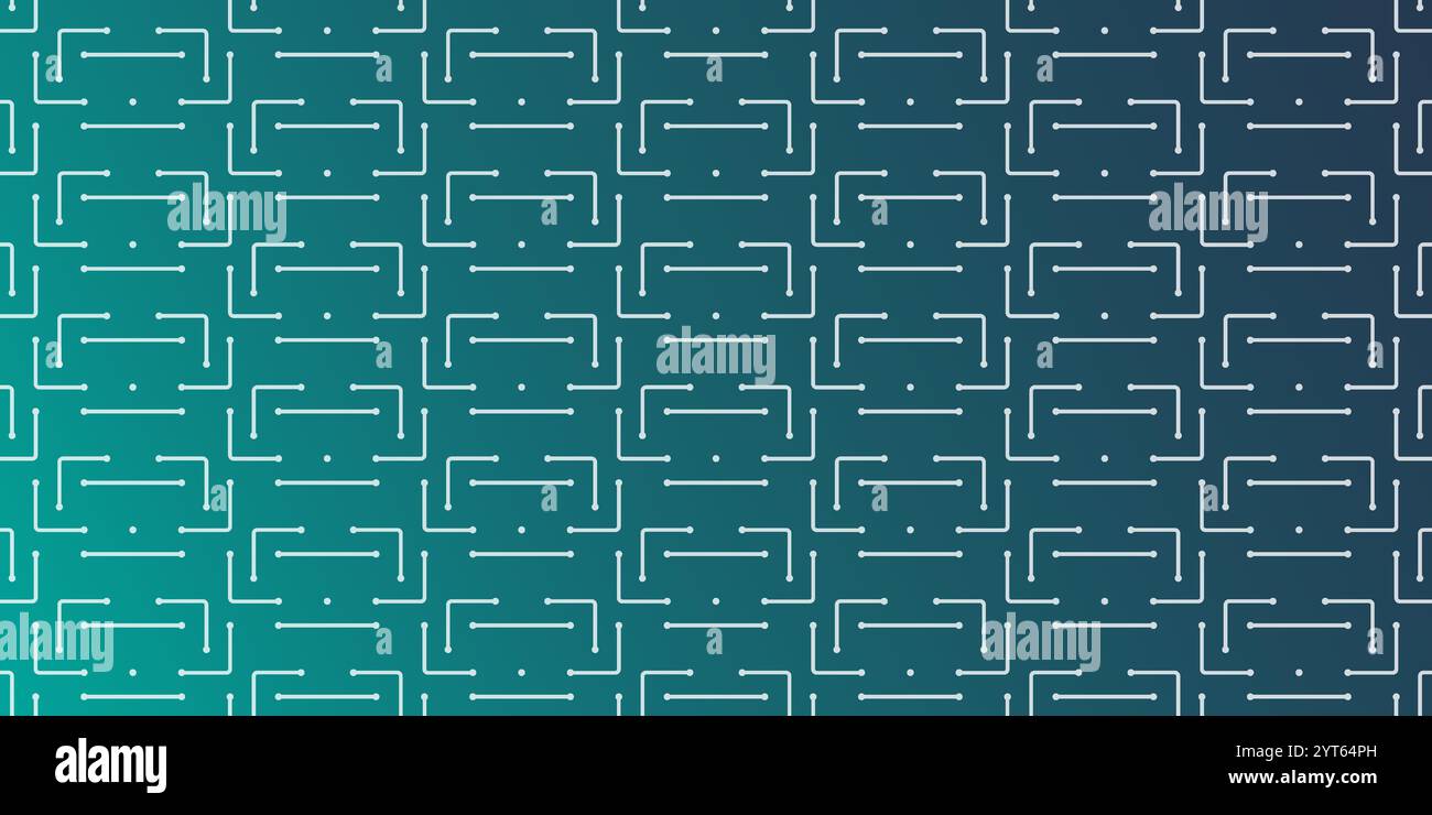 White Connected Dots, Lines Pattern - Futuristic Minimalist Grid, Mesh, Geometric Striped and Dotted Pattern, Abstract Gradient Vector Background Temp Stock Vector