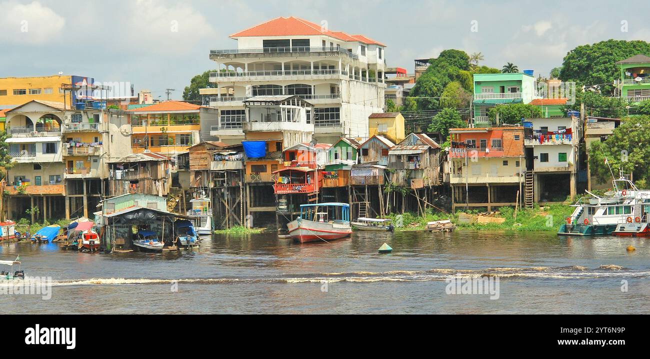 View of the Manaus slums from the Amazon River,Brazil Stock Photo - Alamy