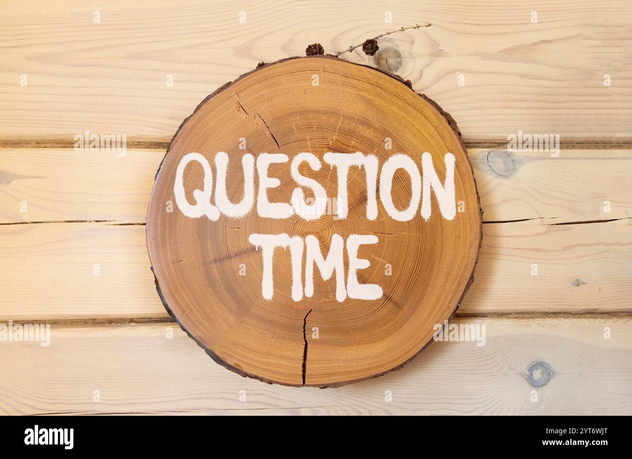 Question Tyme Question time symbol. Concept words Question time on beautiful wooden ...