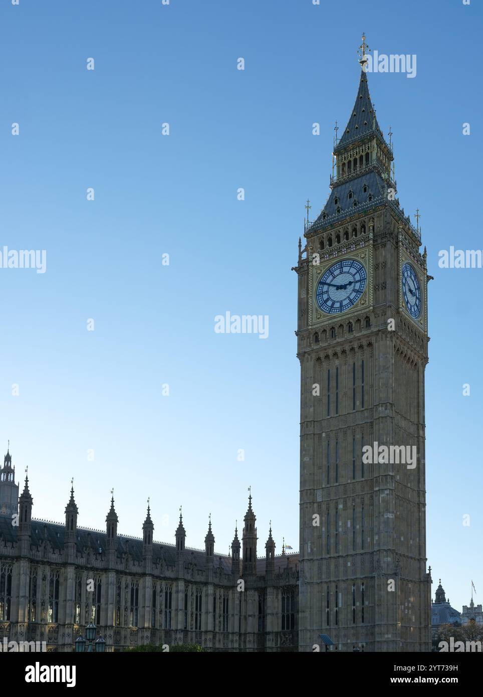 London 02 Dec 2024 - Big Ben and the Great Clock of Westminster on the