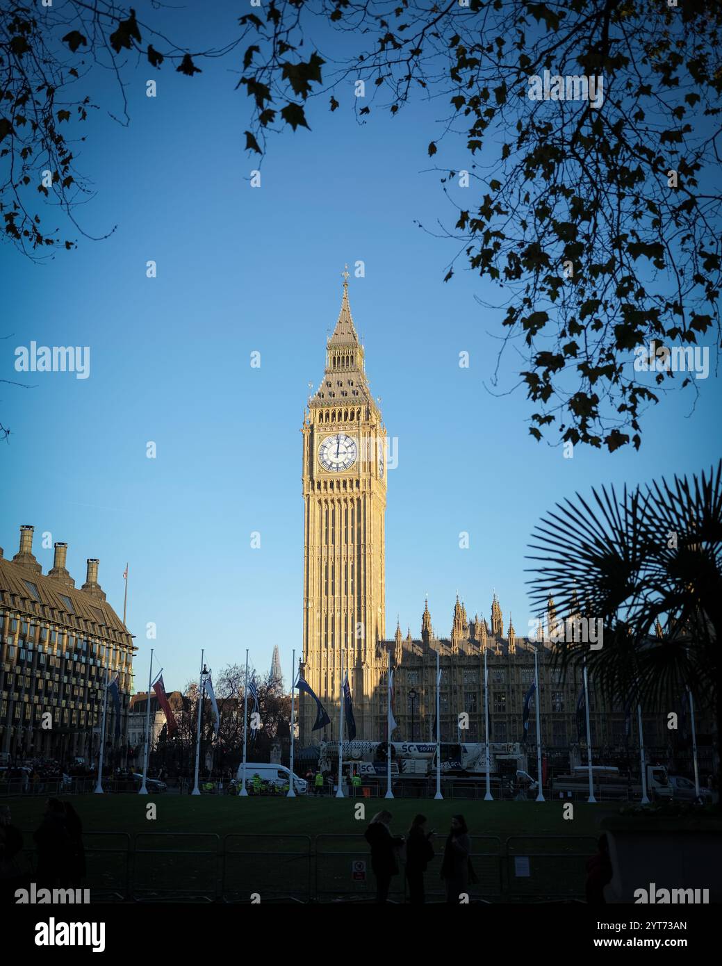 London 02 Dec 2024 - Big Ben and the Great Clock of Westminster on the