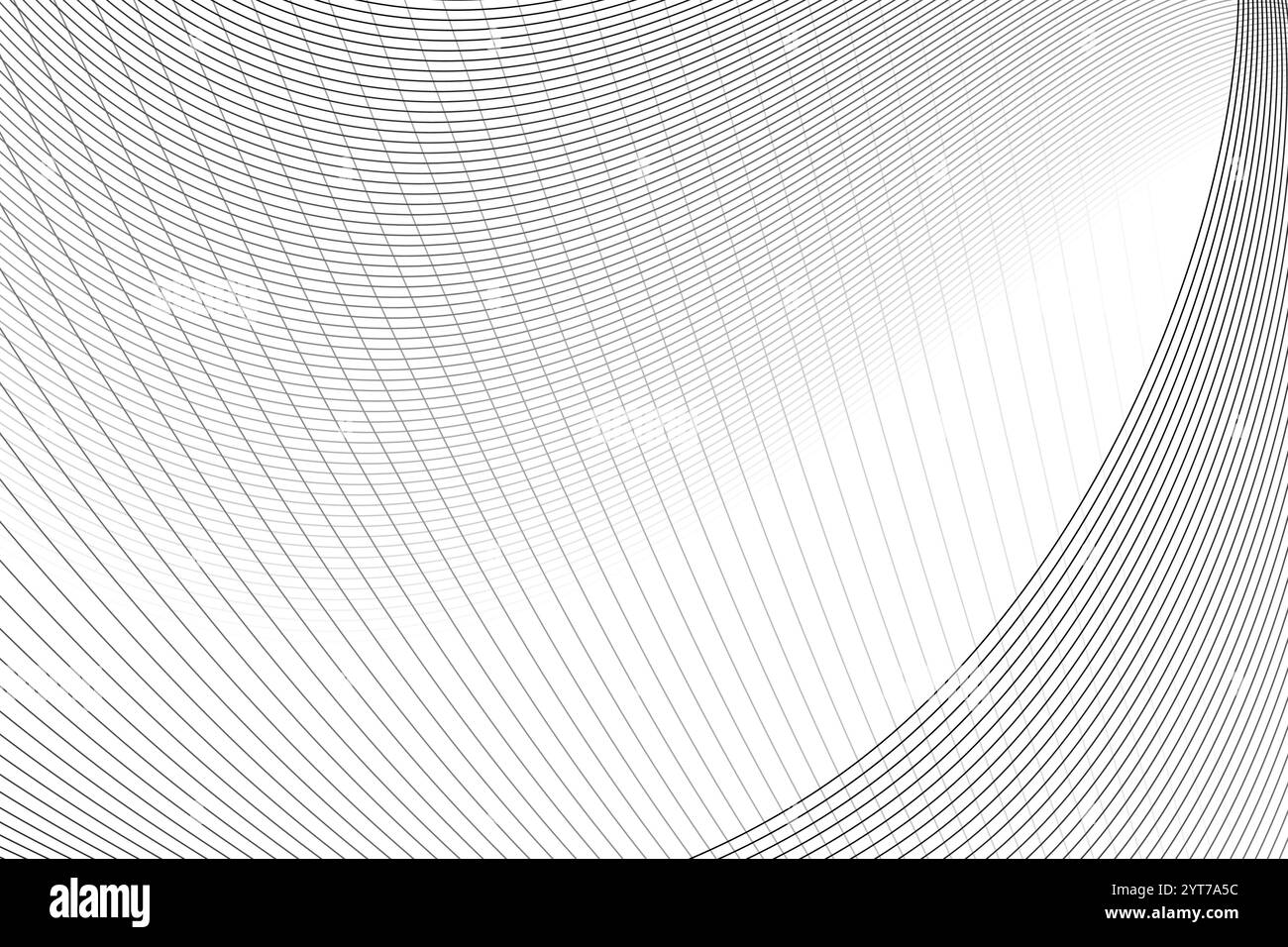 Black and white wavy line pattern. Vector illustration Stock Vector ...