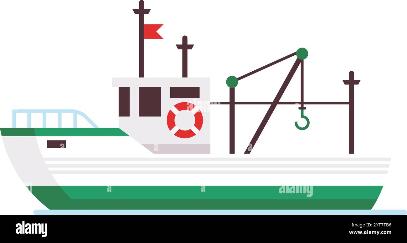 Floating crane or crane vessel Stock Vector Images - Alamy