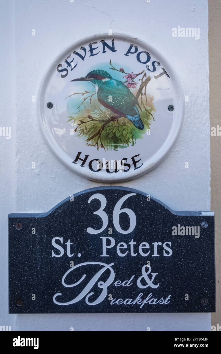 England, Kent, Sandwich, Bed & Breakfast Accomodation Sign Stock Photo