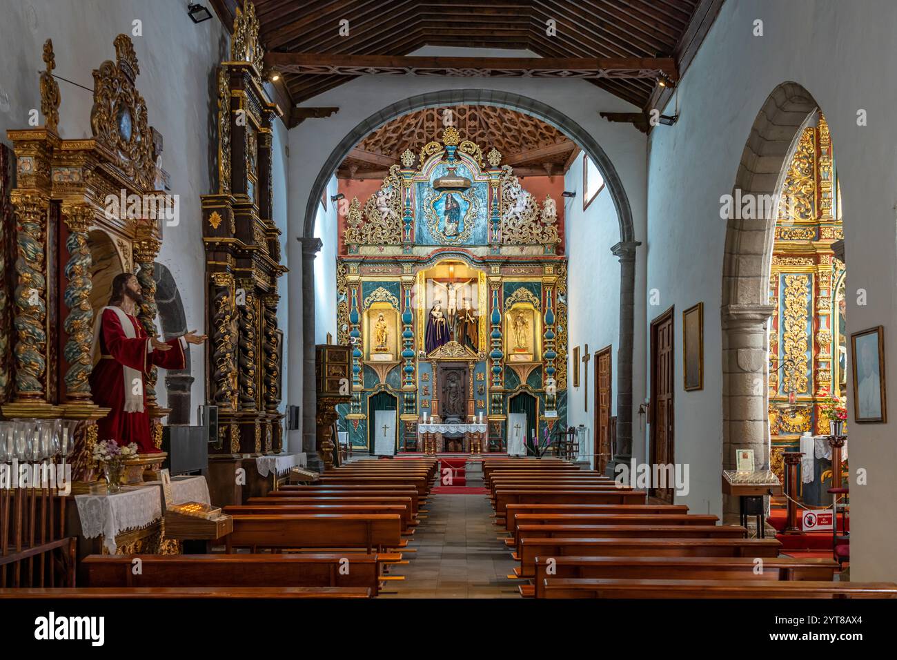 Interior of the church Ermita de San Juan Bautista Puerto de la Cruz ...