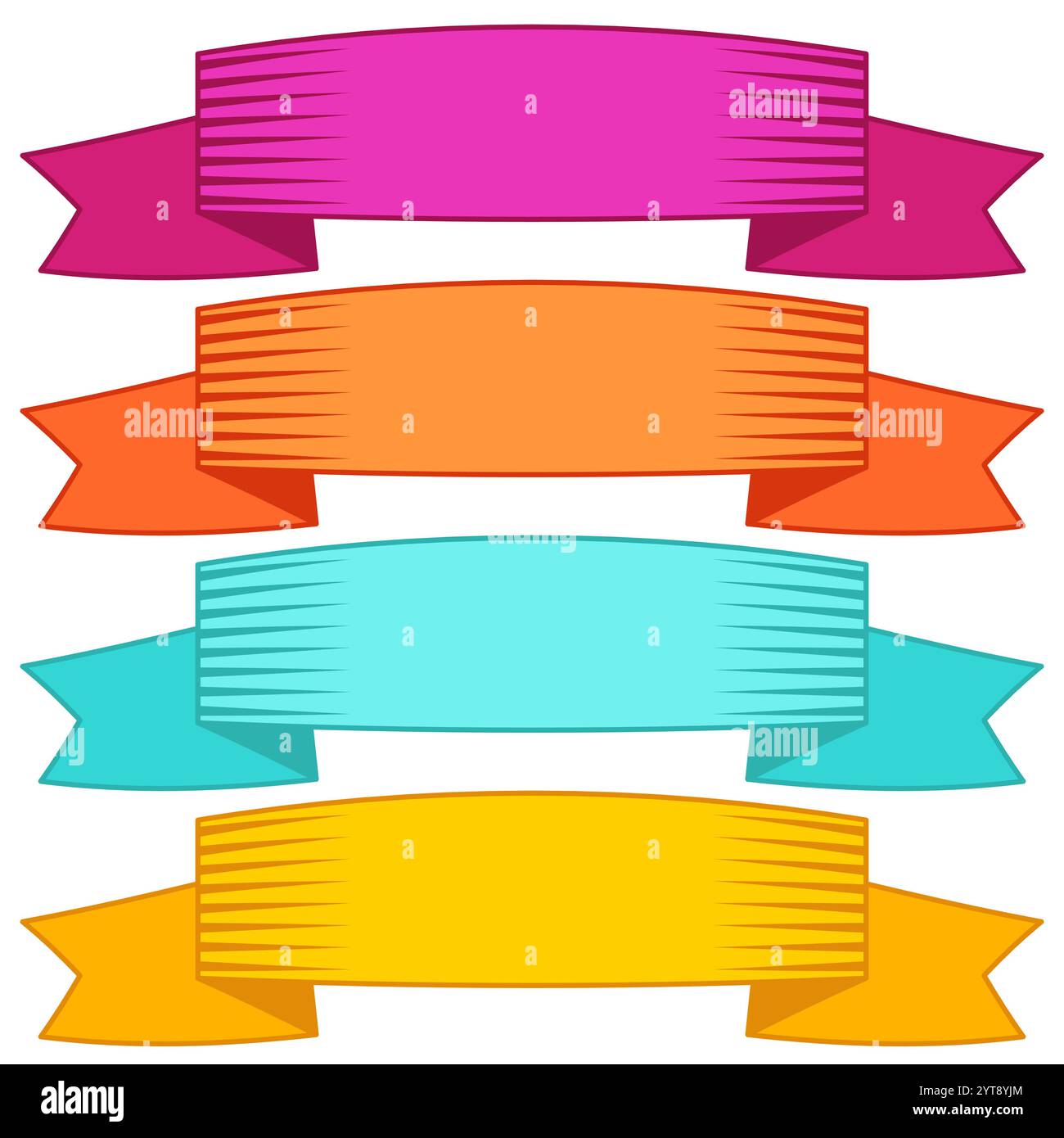 Set of four multicolor ribbons and banners for web design. Great design ...
