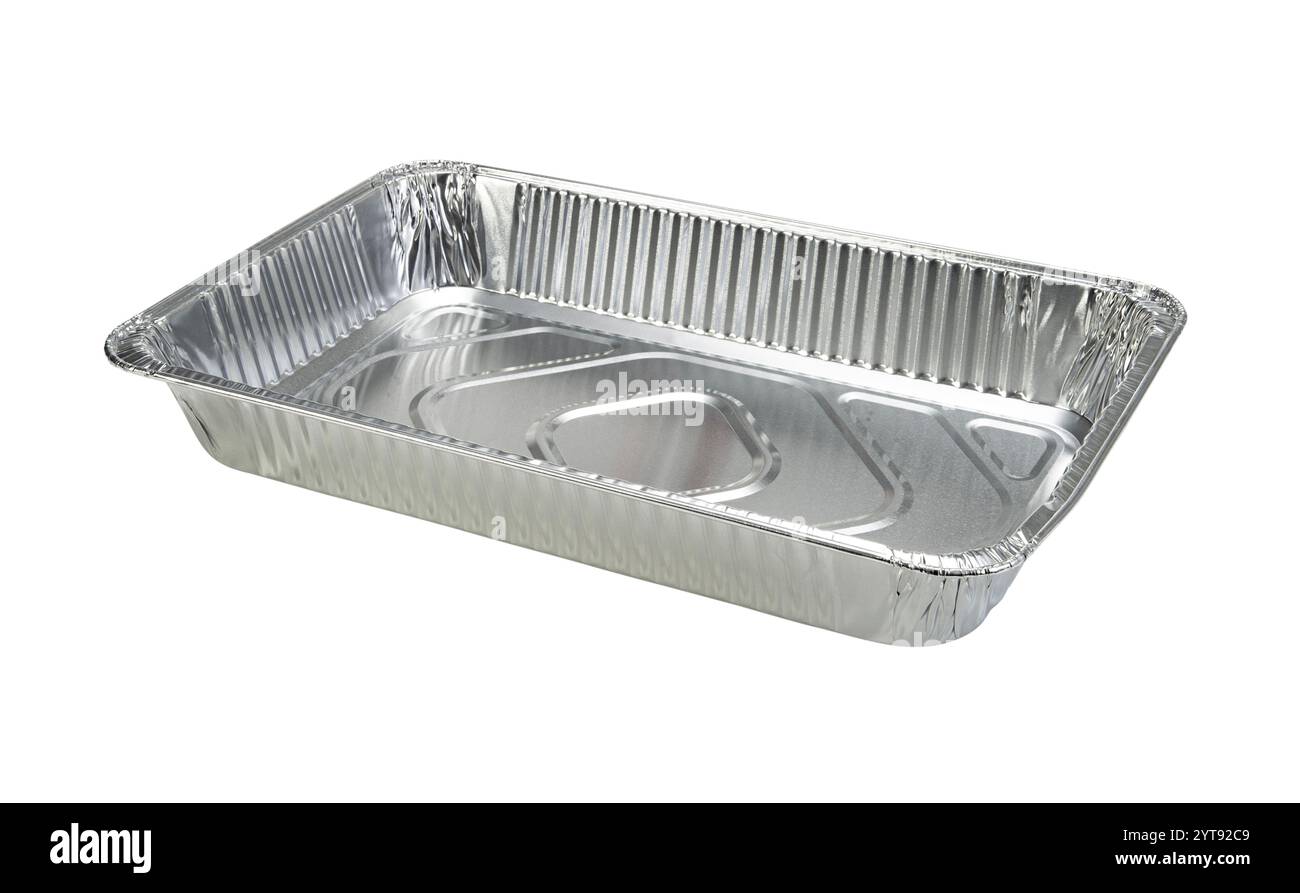 Empty aluminum tray Stock Photo