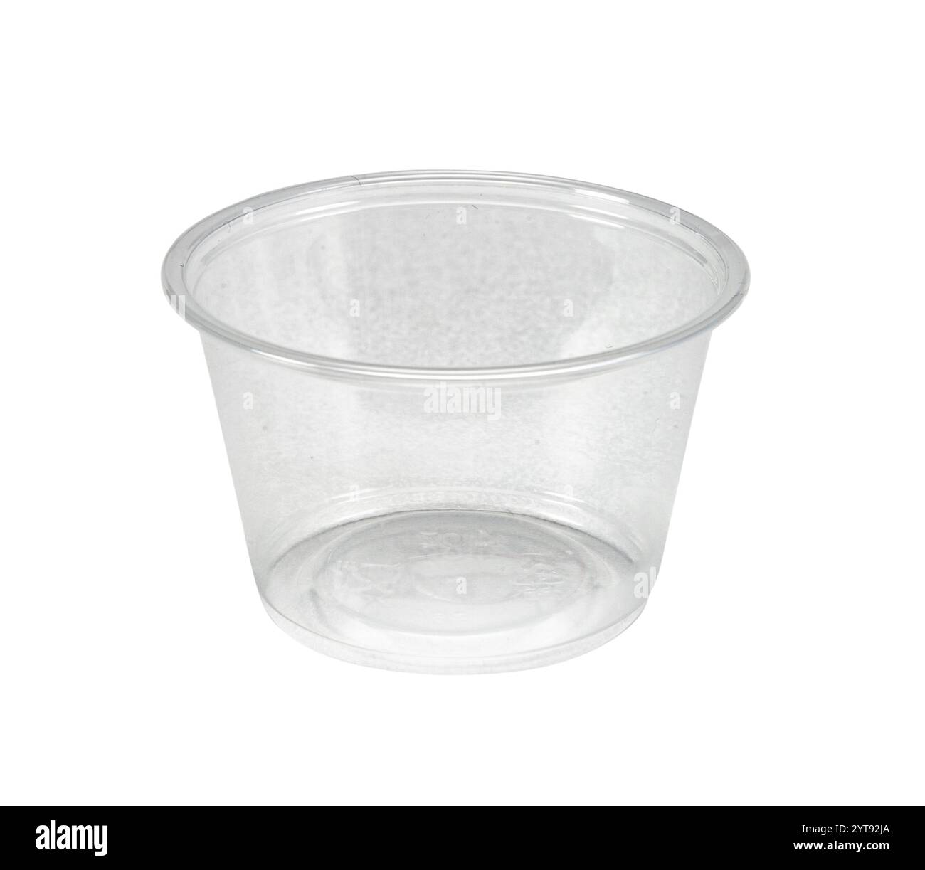 Small empty plastic cup Stock Photo