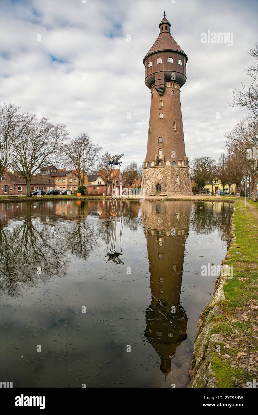 Water tower in Heide Stock Photo