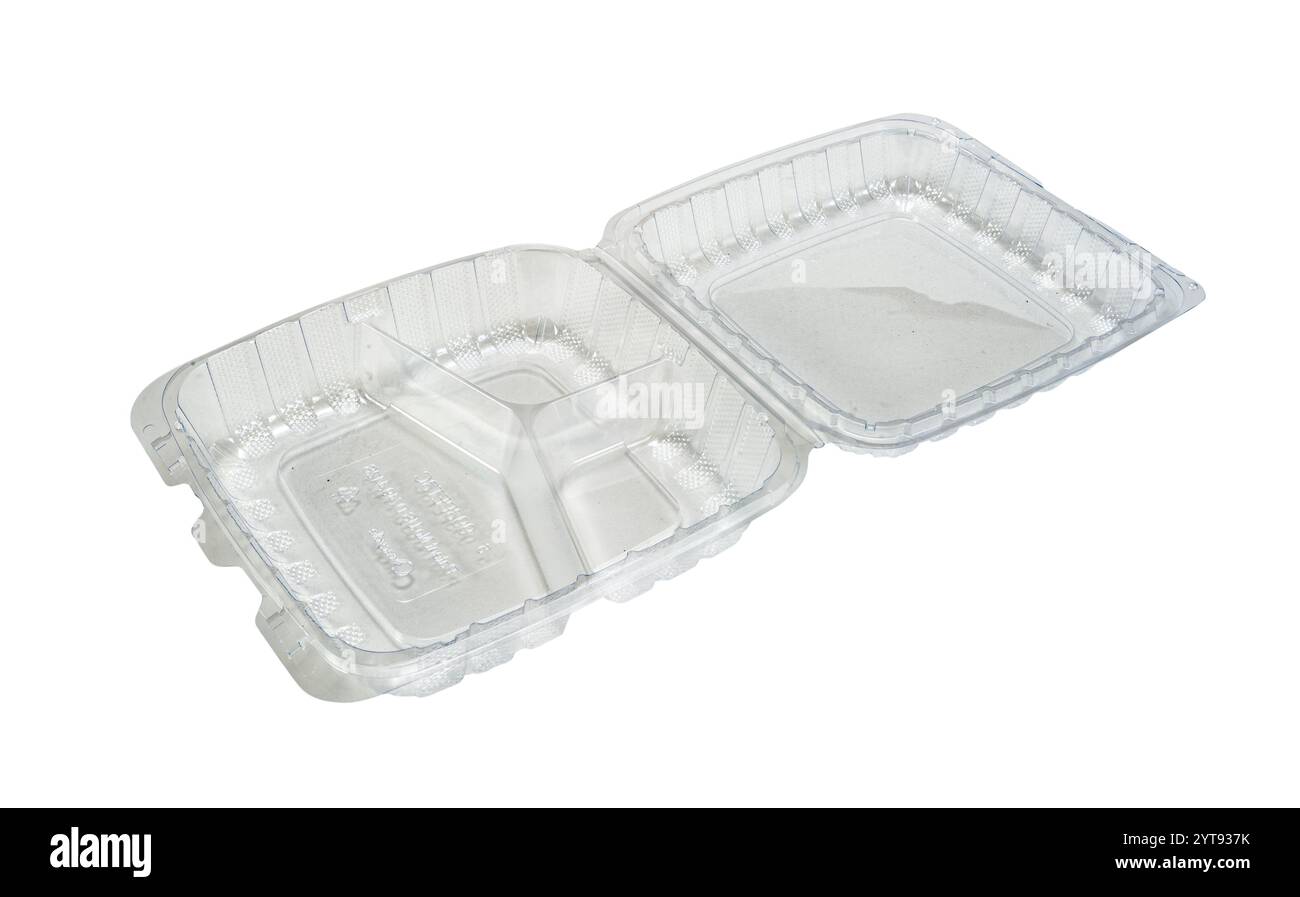 Clear plastic food container Stock Photo