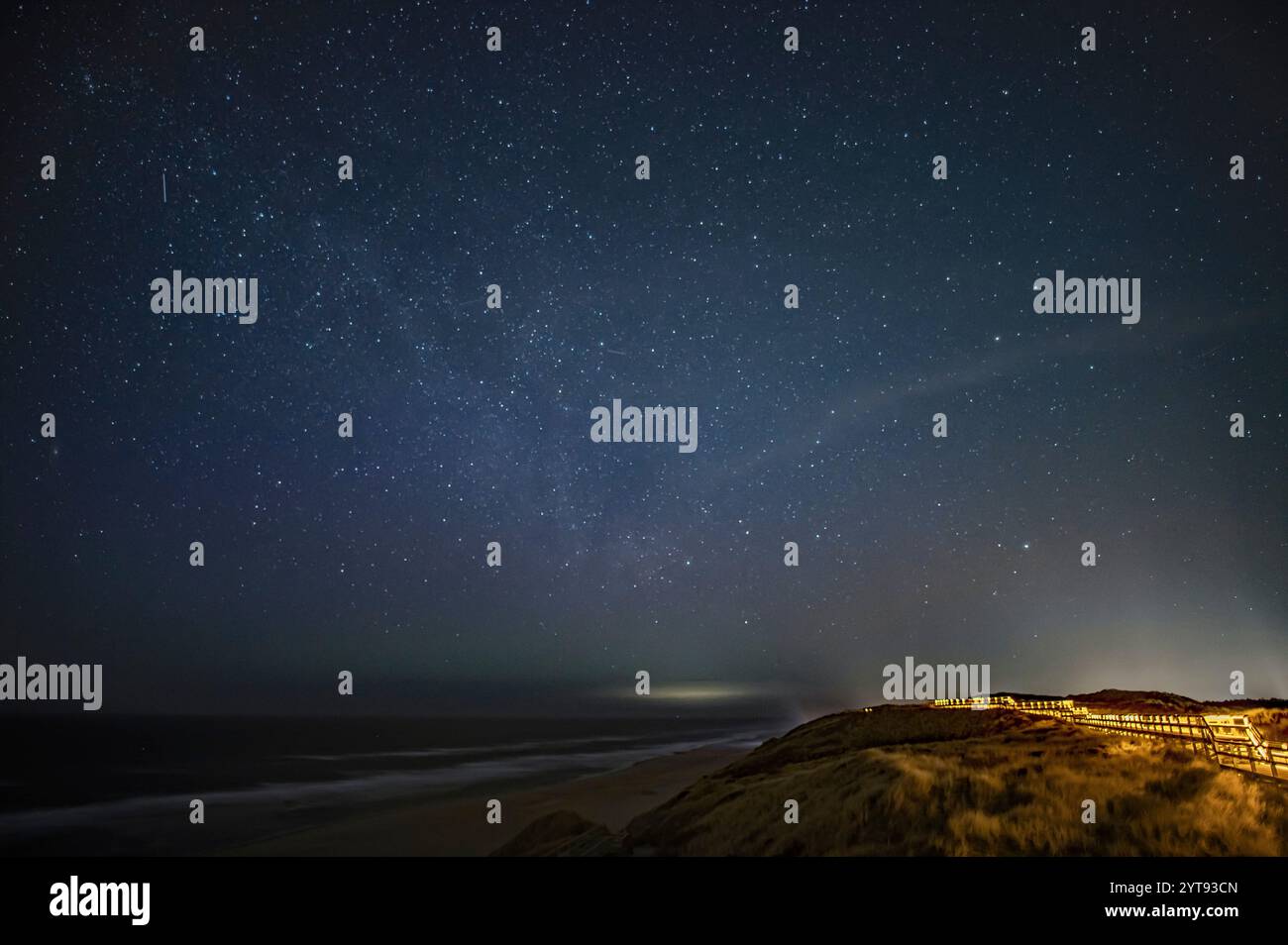 Starry sky with northern lights in the north Stock Photo - Alamy