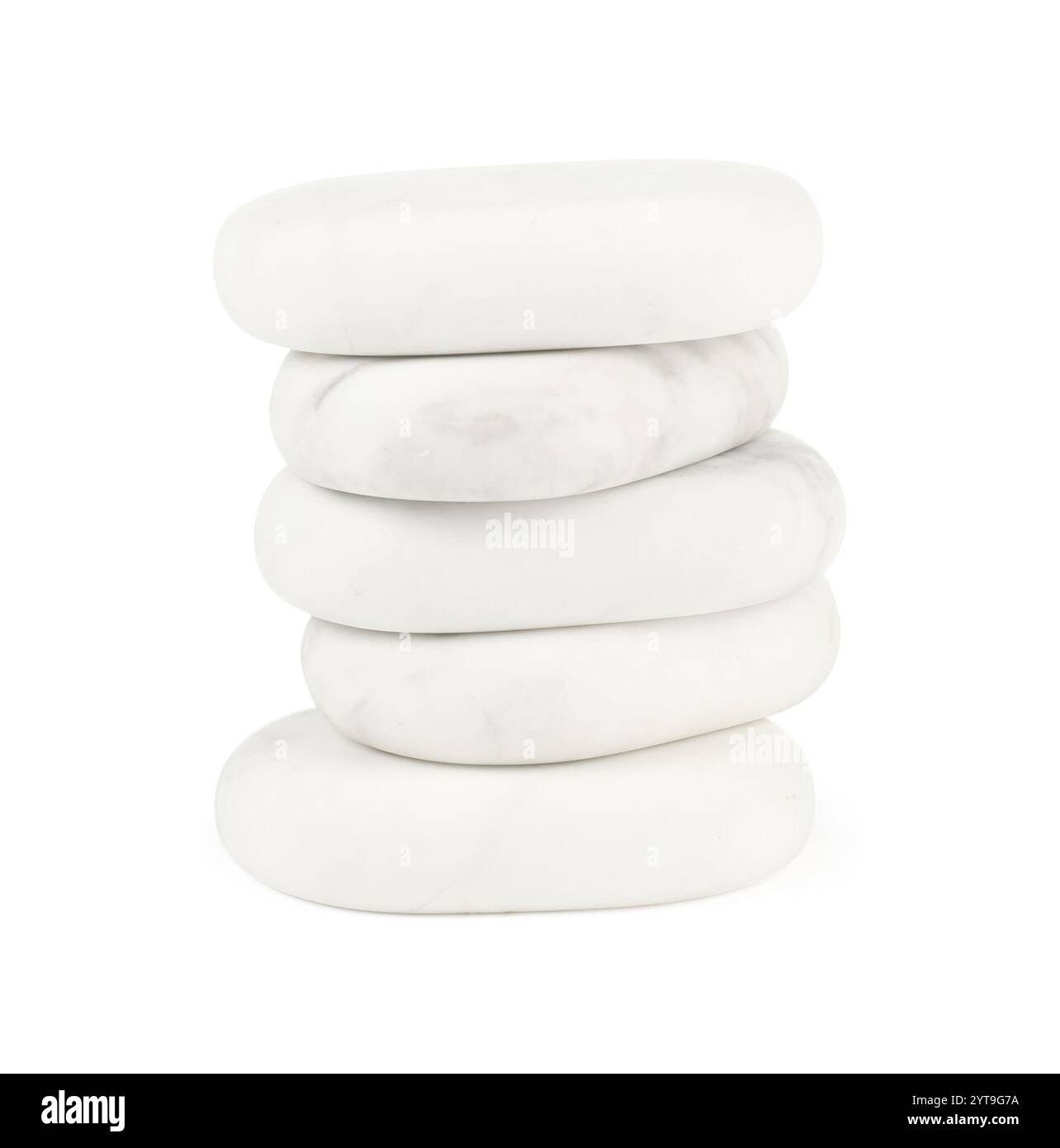 Stack of spa stones isolated on white Stock Photo - Alamy