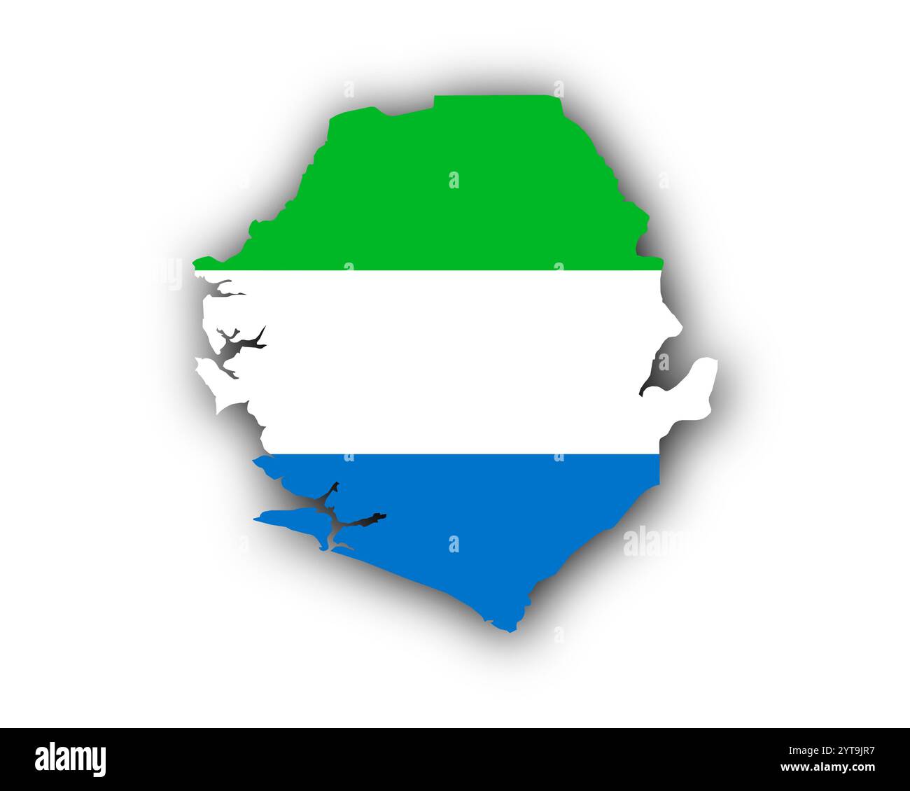 Map and flag of Sierra Leone Stock Photo - Alamy