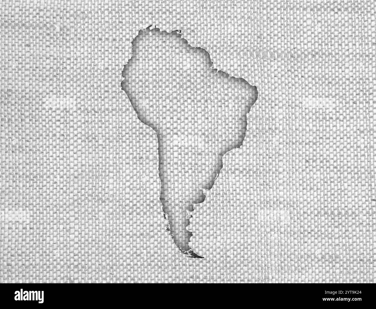 Map of South America on old linen Stock Photo - Alamy