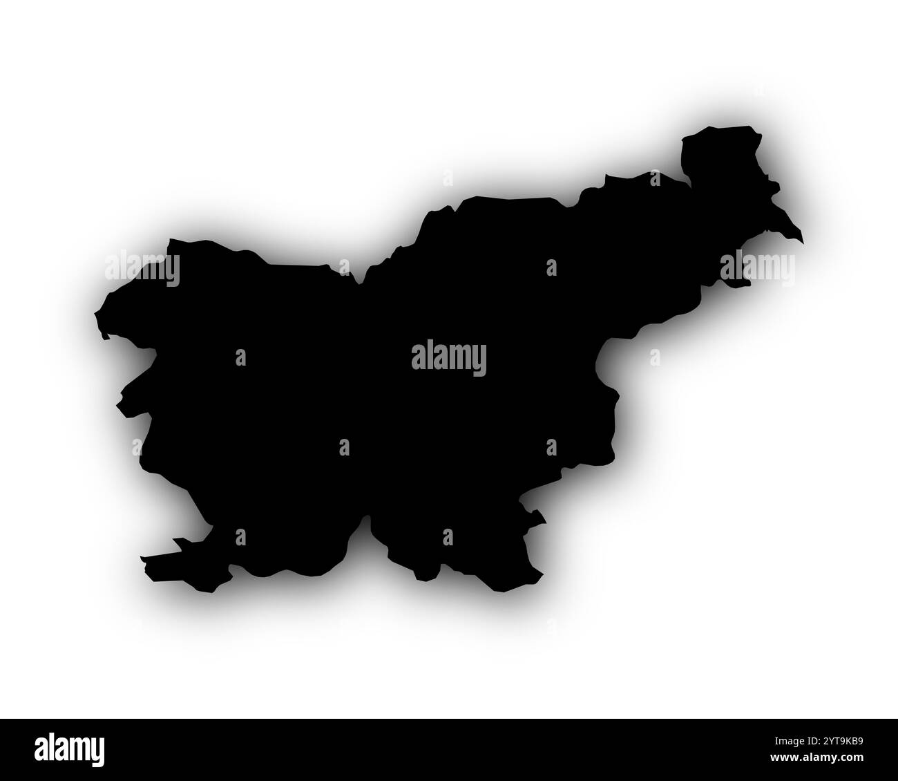 Slovenia white map hi-res stock photography and images - Alamy