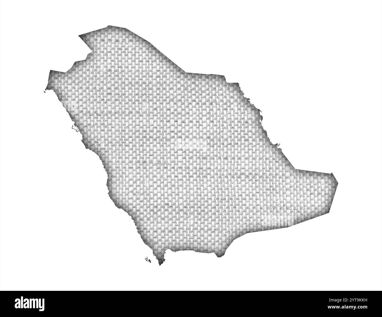Map of Saudi Arabia on old linen Stock Photo - Alamy