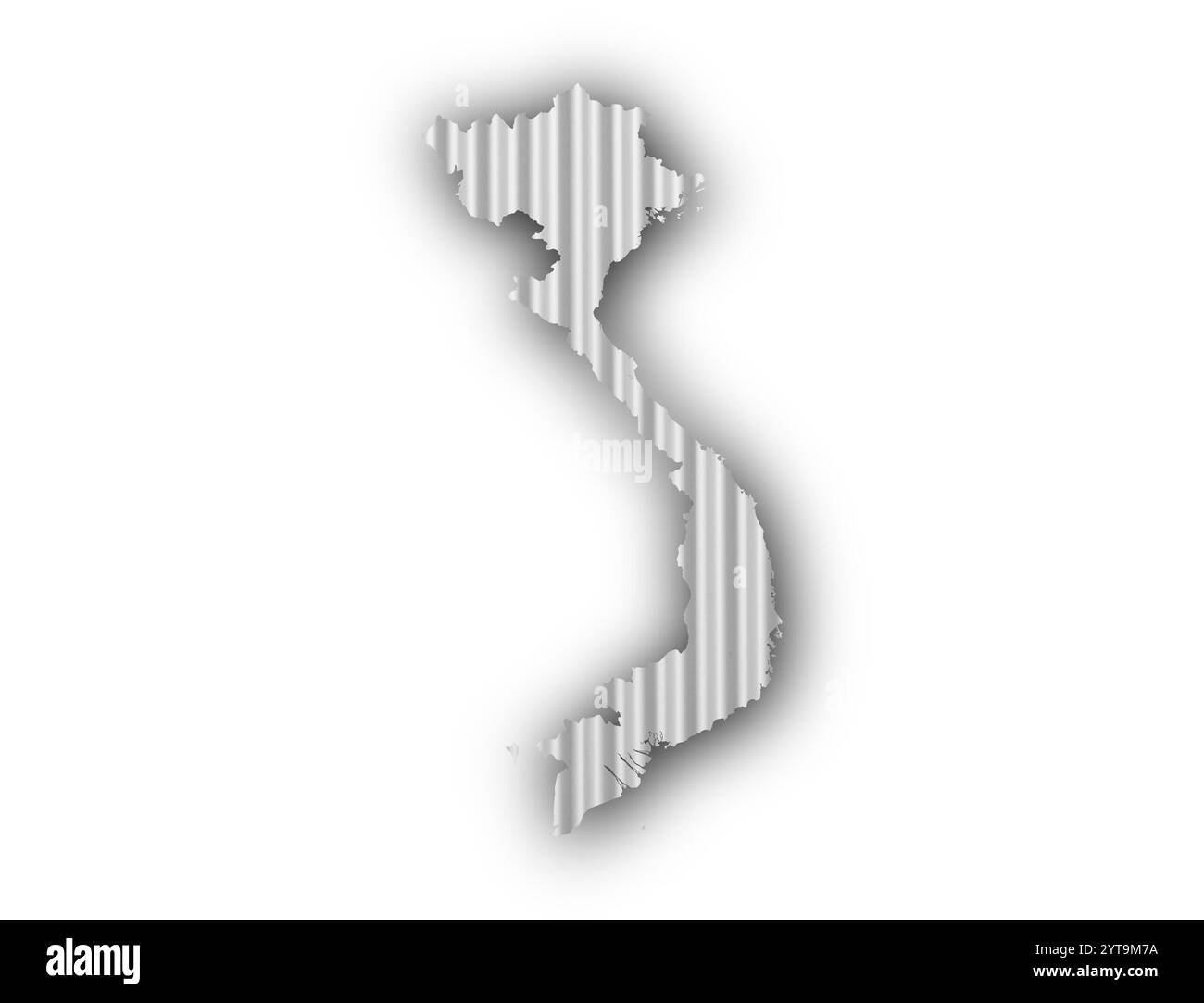 Map of Vietnam on corrugated iron Stock Photo - Alamy
