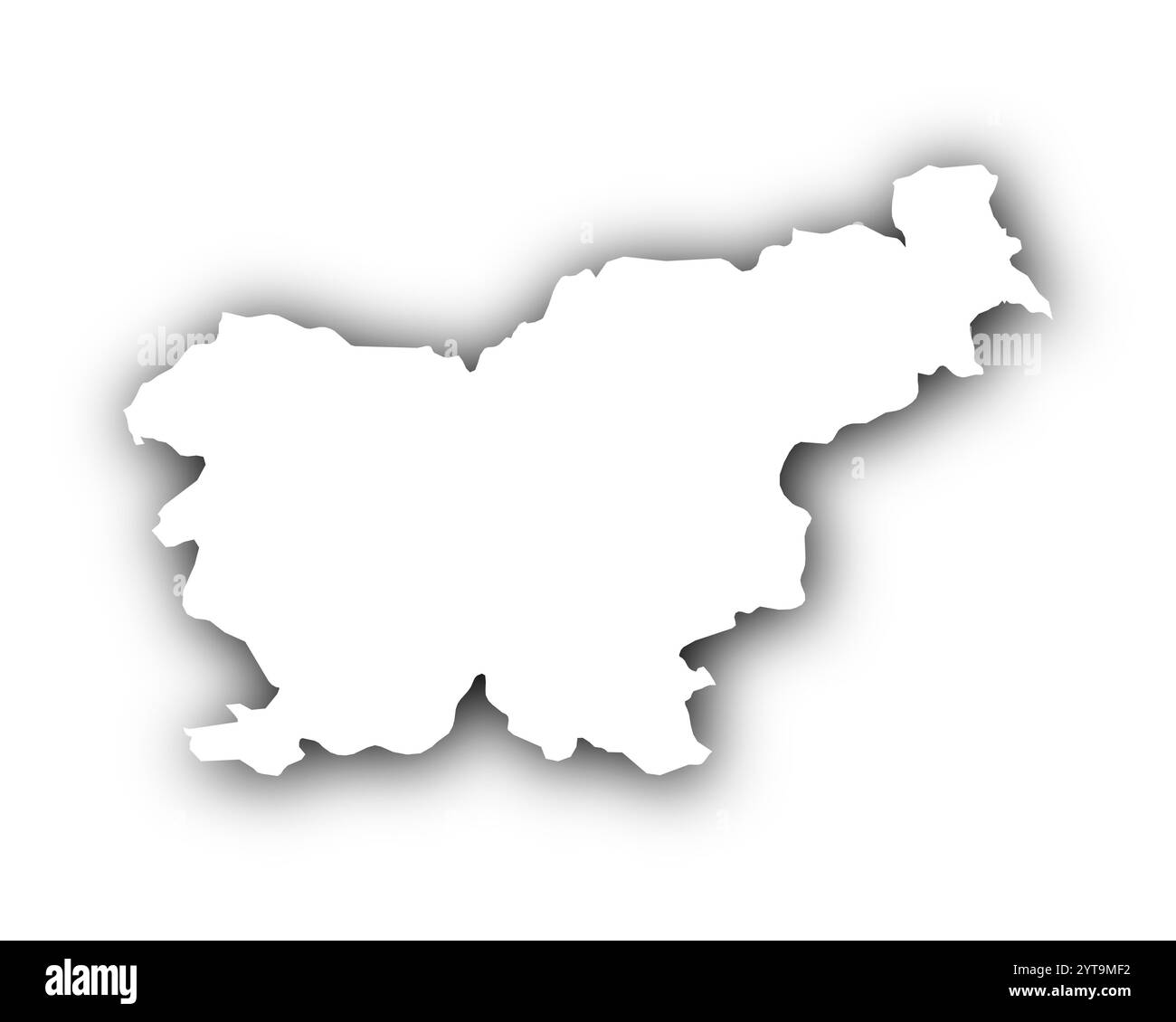 Map of Slovenia with shadows Stock Photo - Alamy