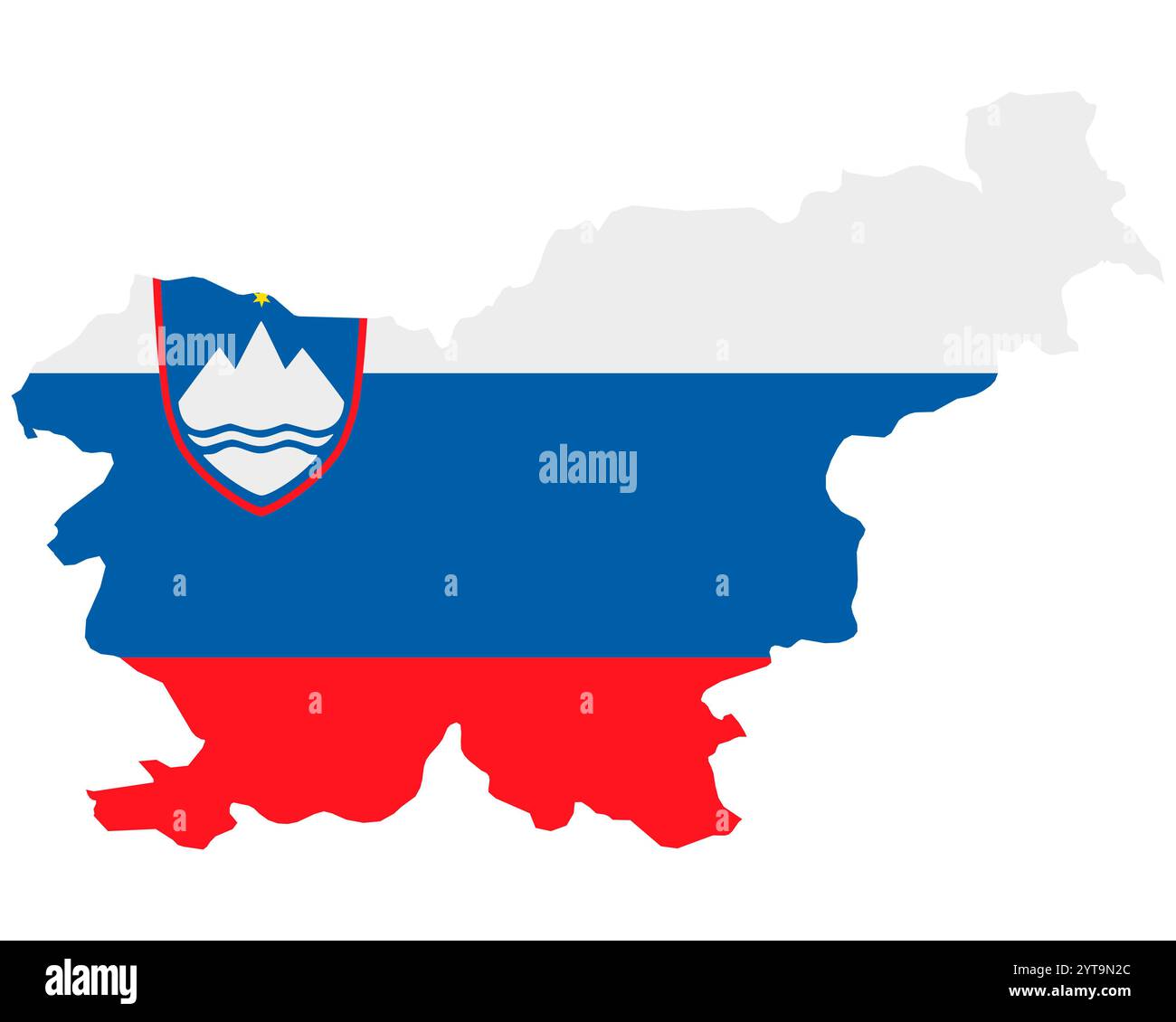 Slovenia map flag in hi-res stock photography and images - Alamy