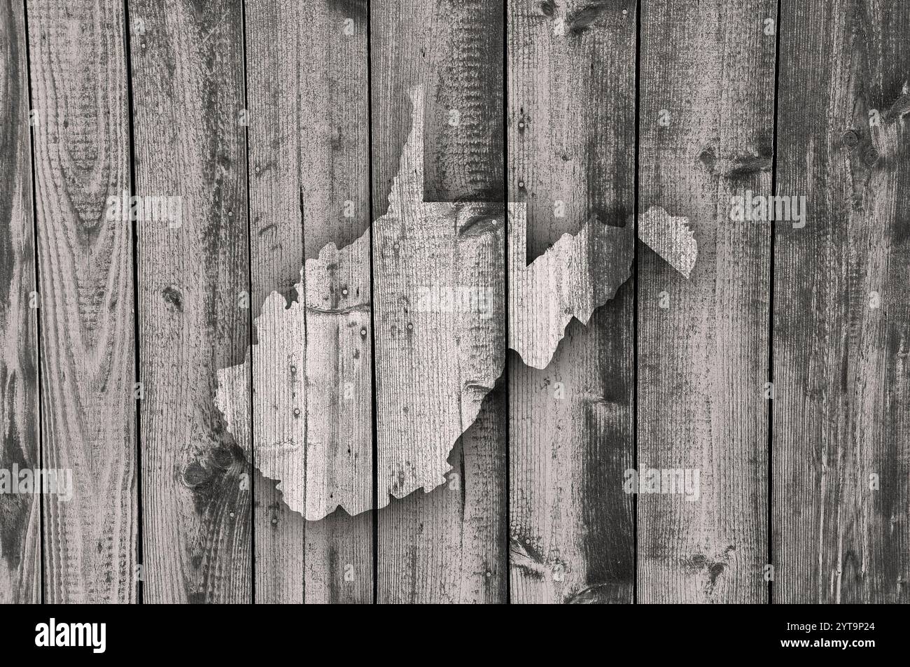 Map of west virginia on weathered wood hi-res stock photography and ...