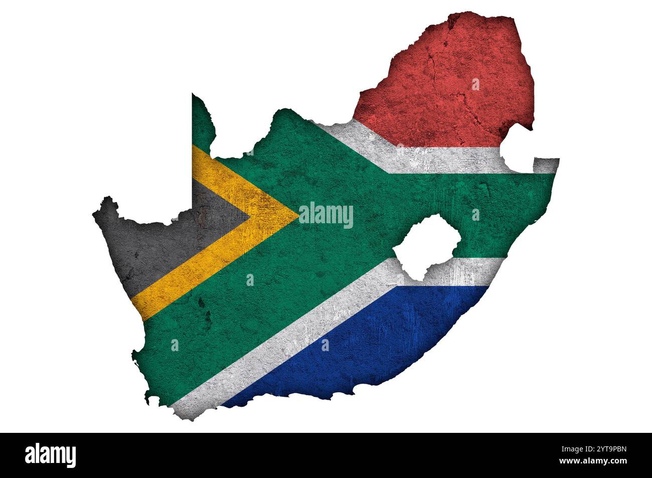 Map and flag of South Africa on weathered concrete Stock Photo - Alamy