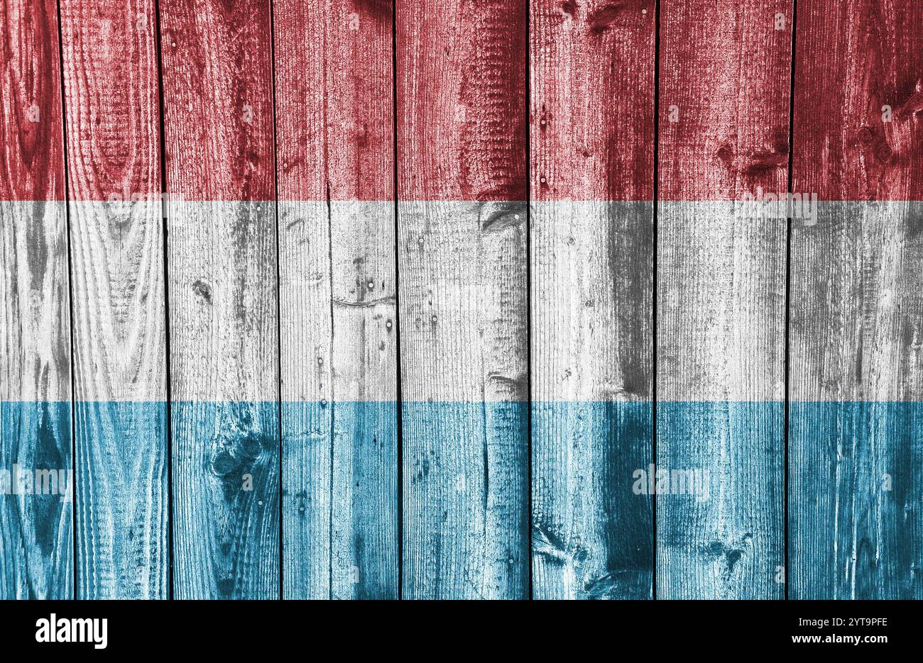 Flag on weathered wood Stock Photo - Alamy