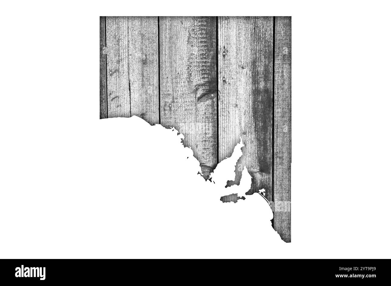 Map of South Australia on weathered wood Stock Photo - Alamy
