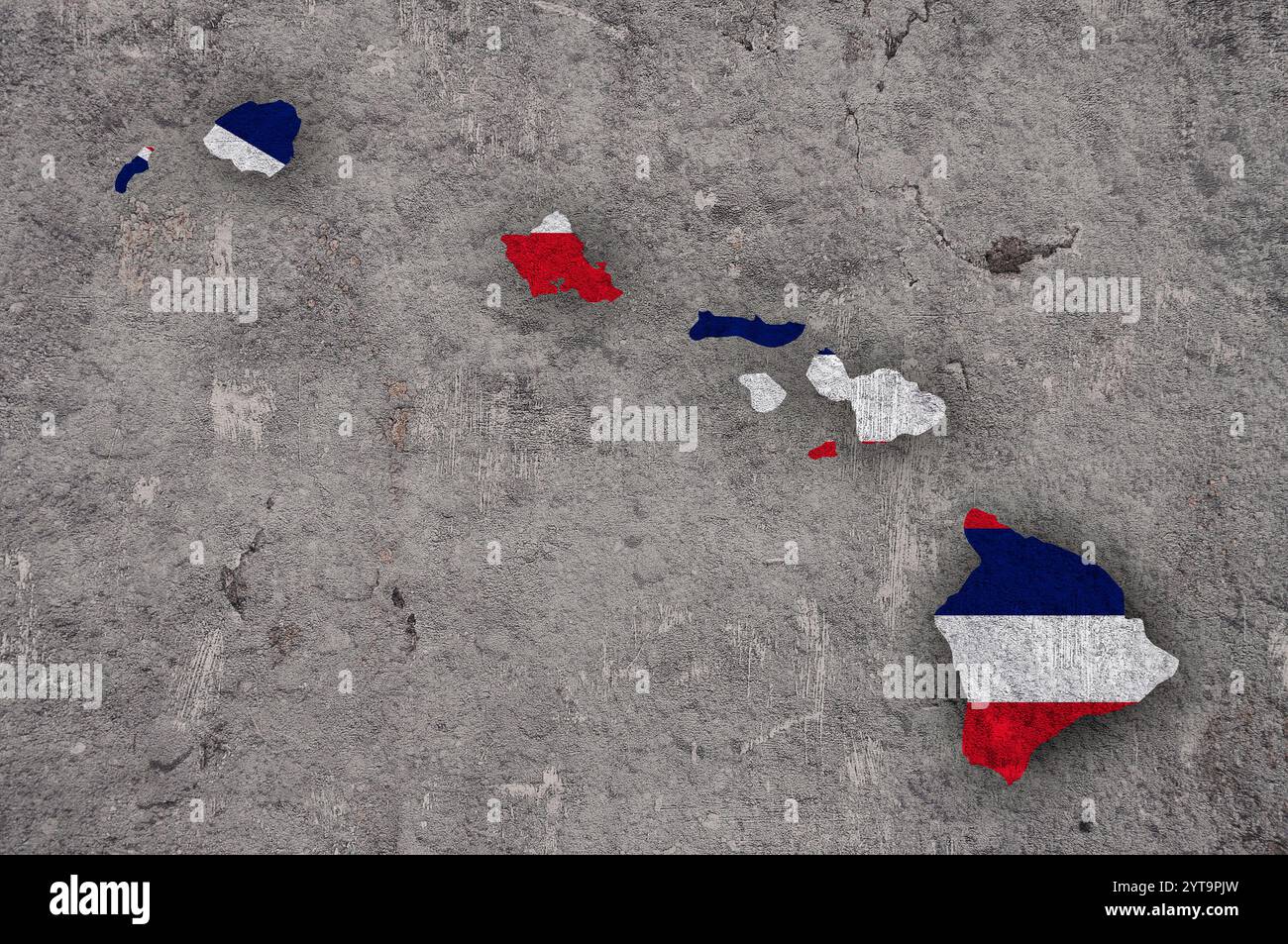 Map of the island of hawaii hi-res stock photography and images - Alamy