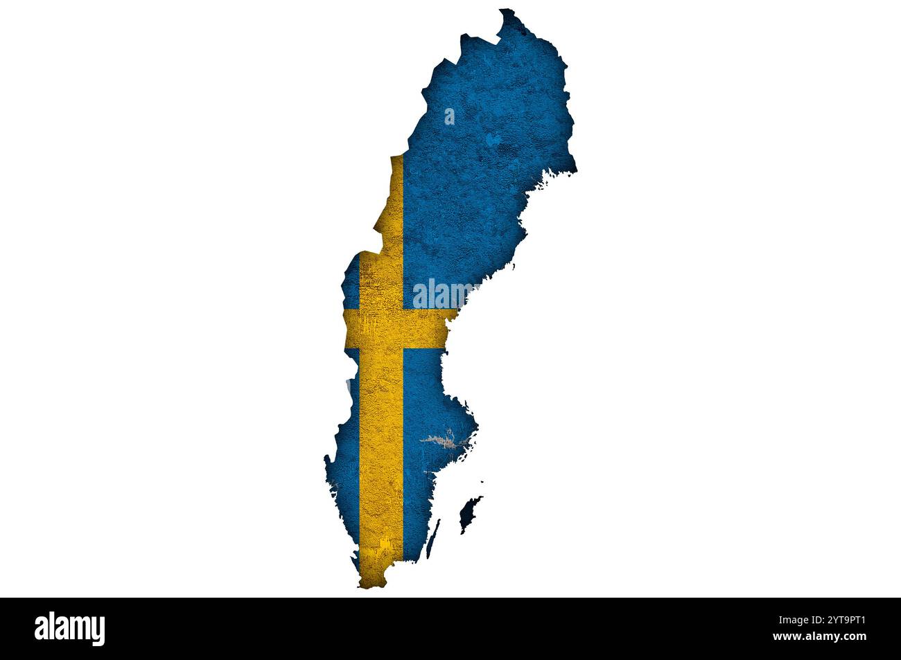 Map and flag of Sweden on weathered concrete Stock Photo - Alamy