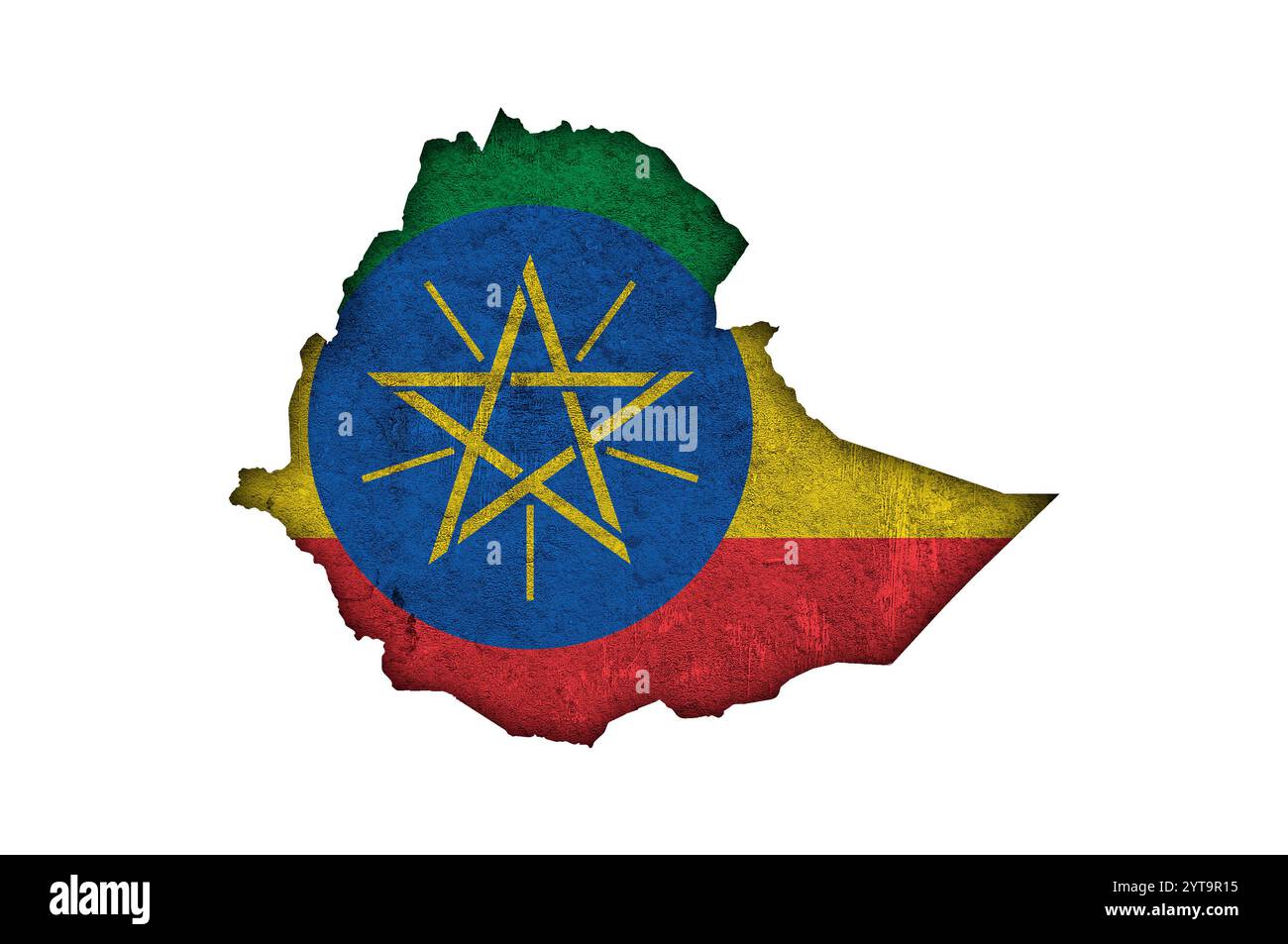 Map and flag of Ethiopia on weathered concrete Stock Photo - Alamy