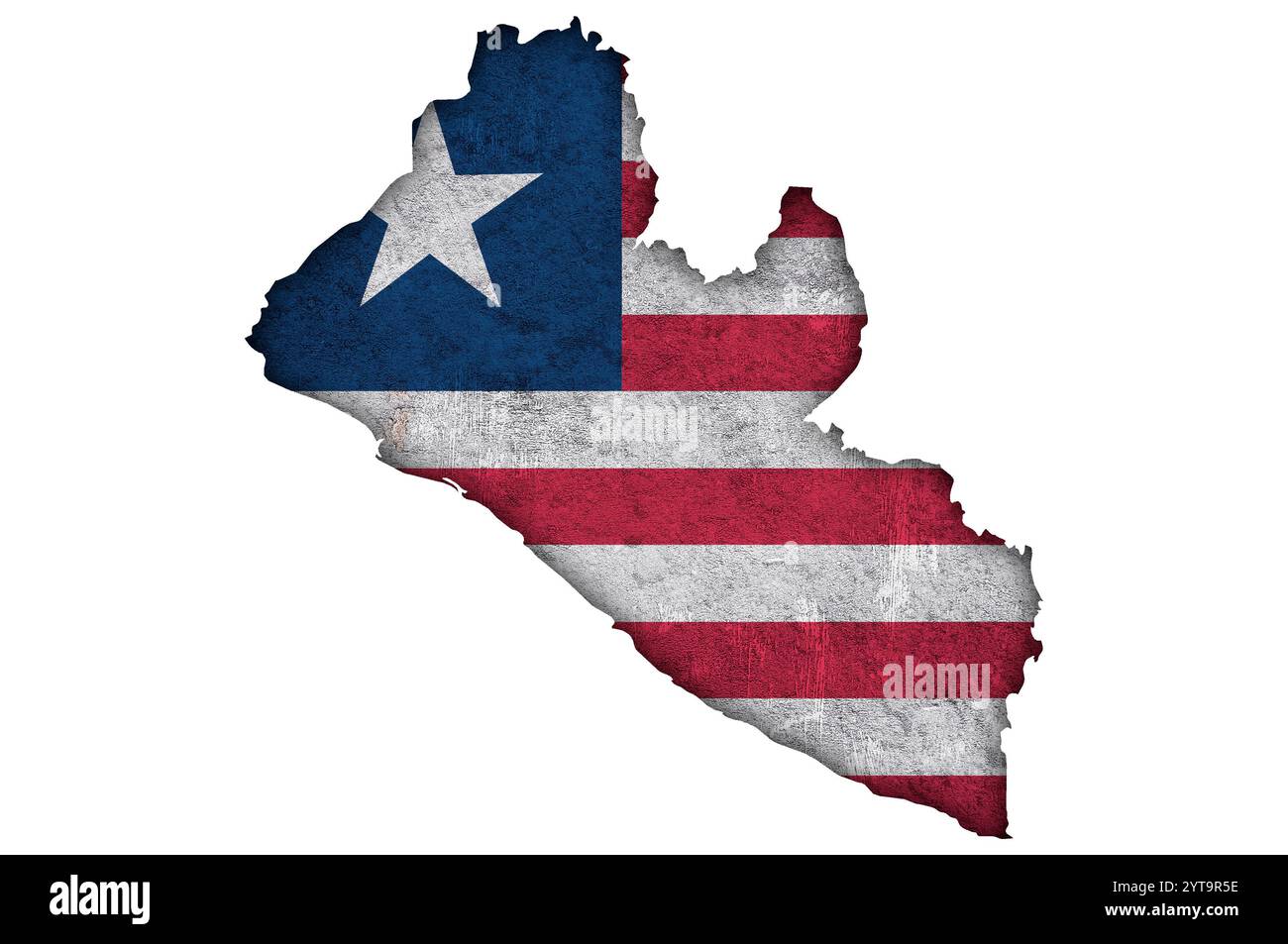Vintage map of liberia Cut Out Stock Images & Pictures - Alamy