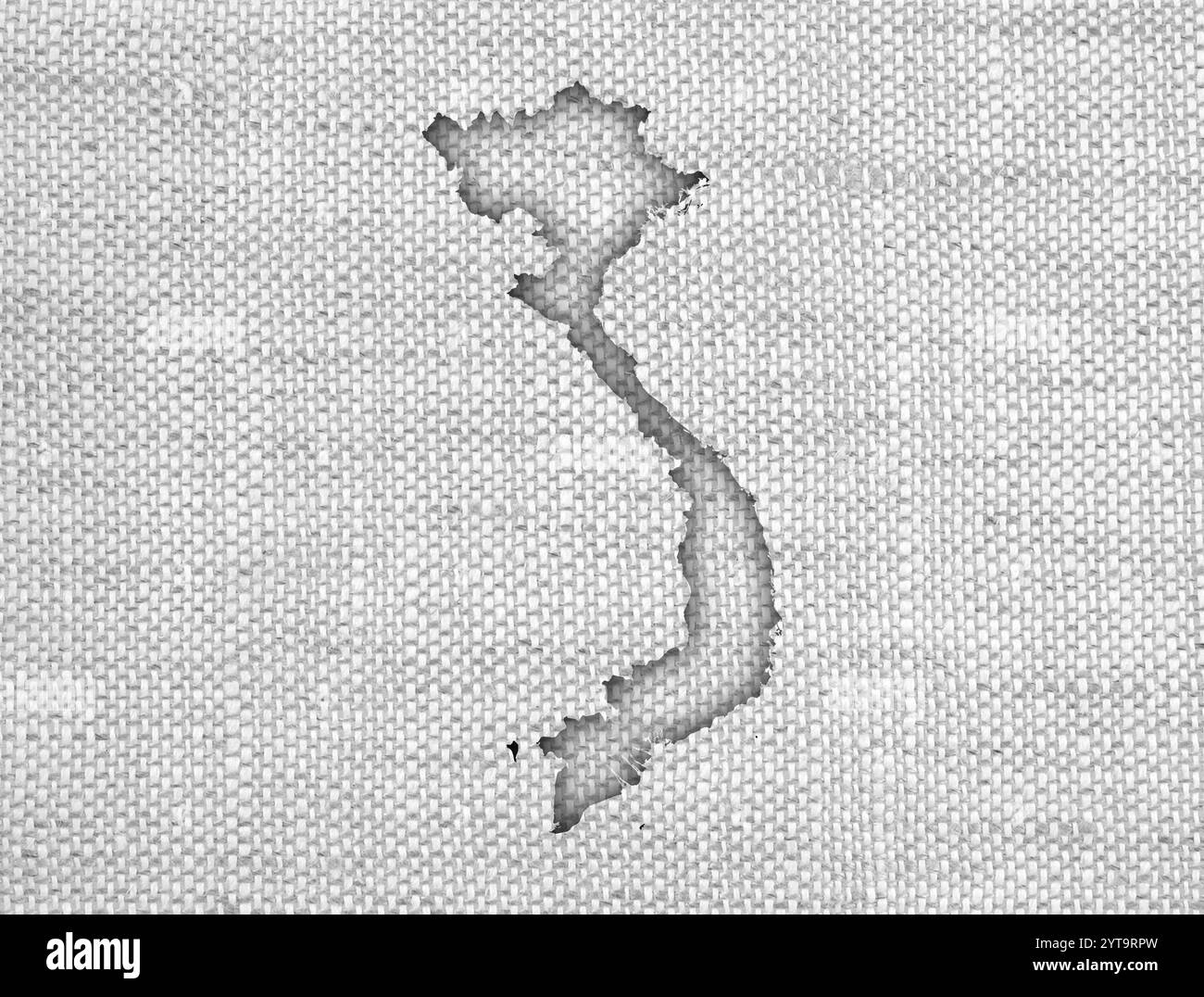 Map of Vietnam on old linen Stock Photo - Alamy
