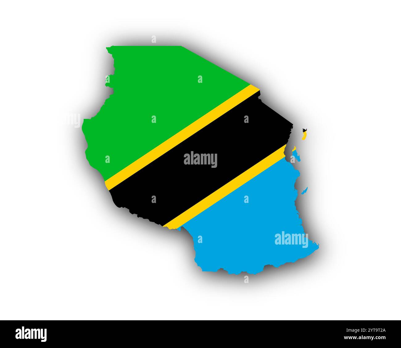 Map and flag of Tanzania Stock Photo - Alamy