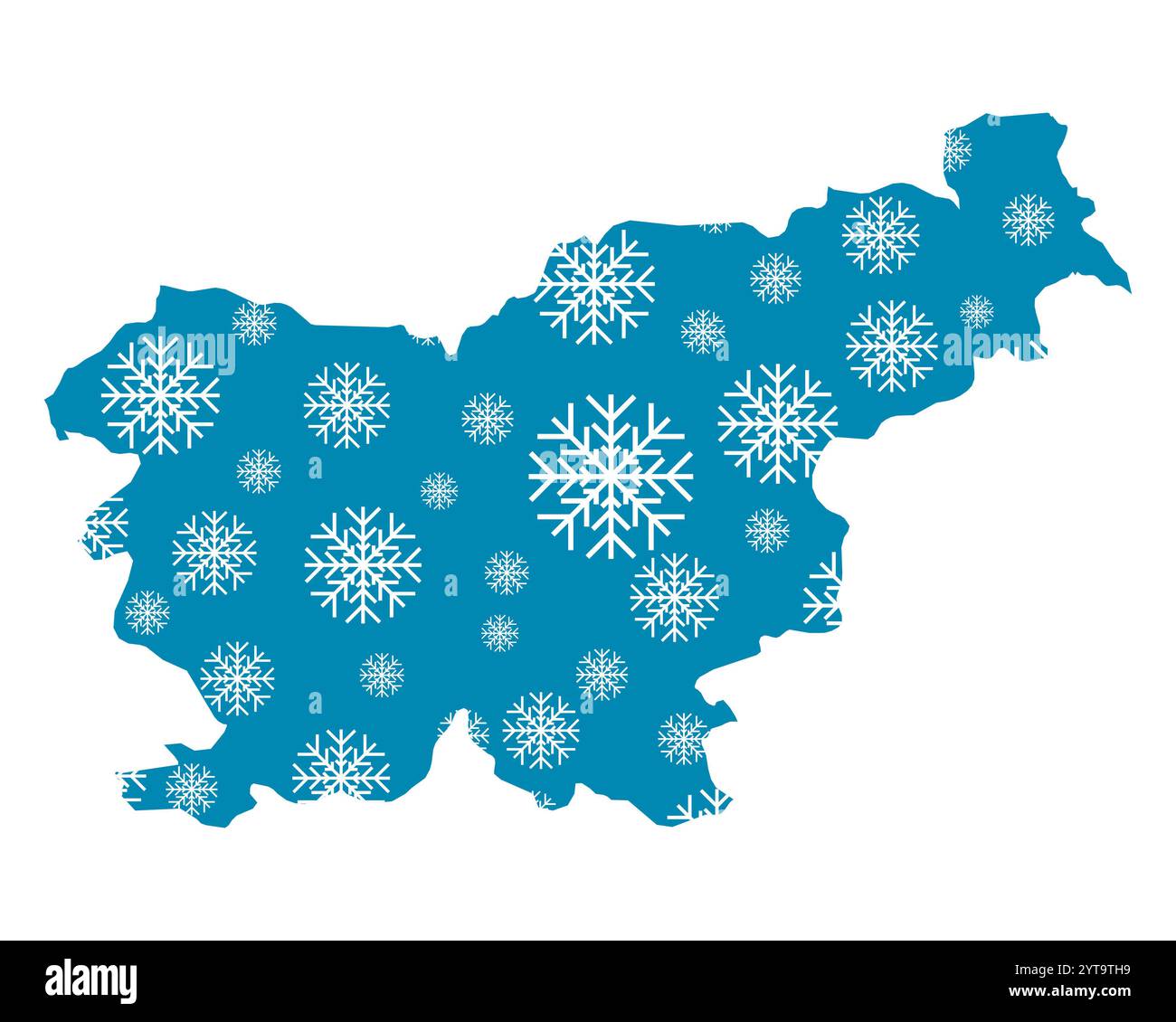 Slovenia white map hi-res stock photography and images - Alamy