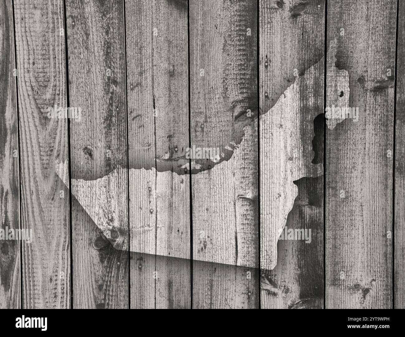 Map of the United Arab Emirates on weathered wood Stock Photo - Alamy