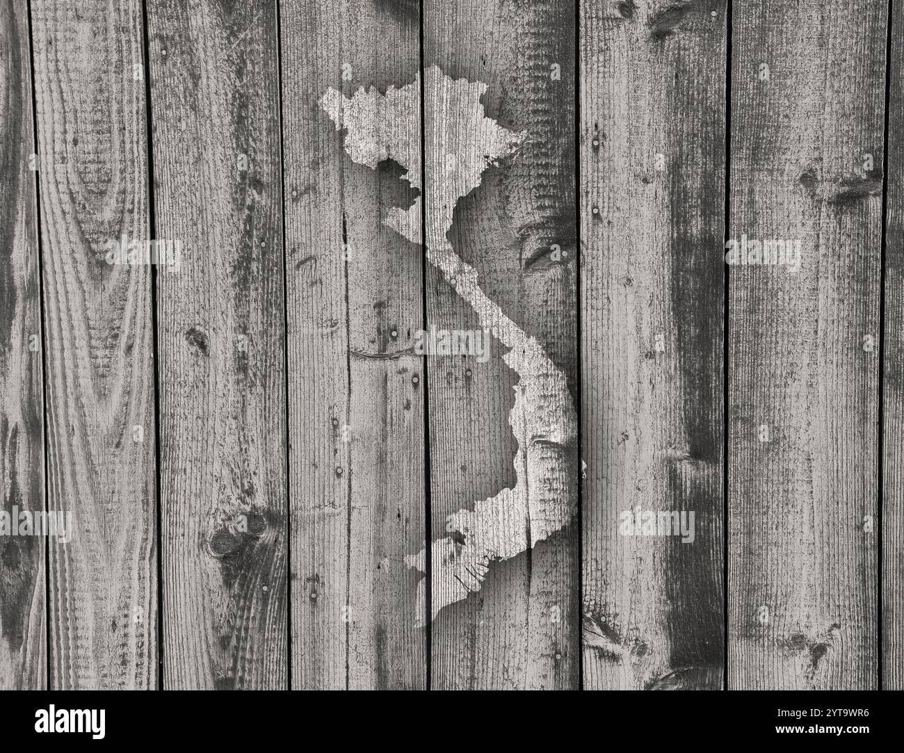 Map of Vietnam on weathered wood Stock Photo - Alamy