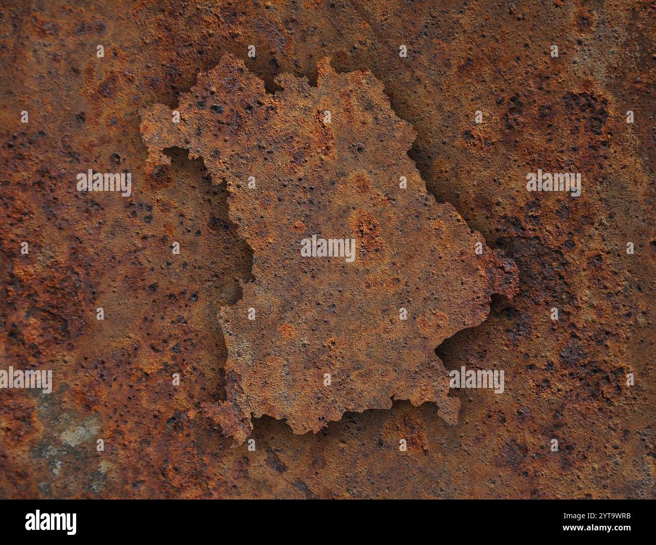 Map of Bavaria on rusty metal Stock Photo - Alamy