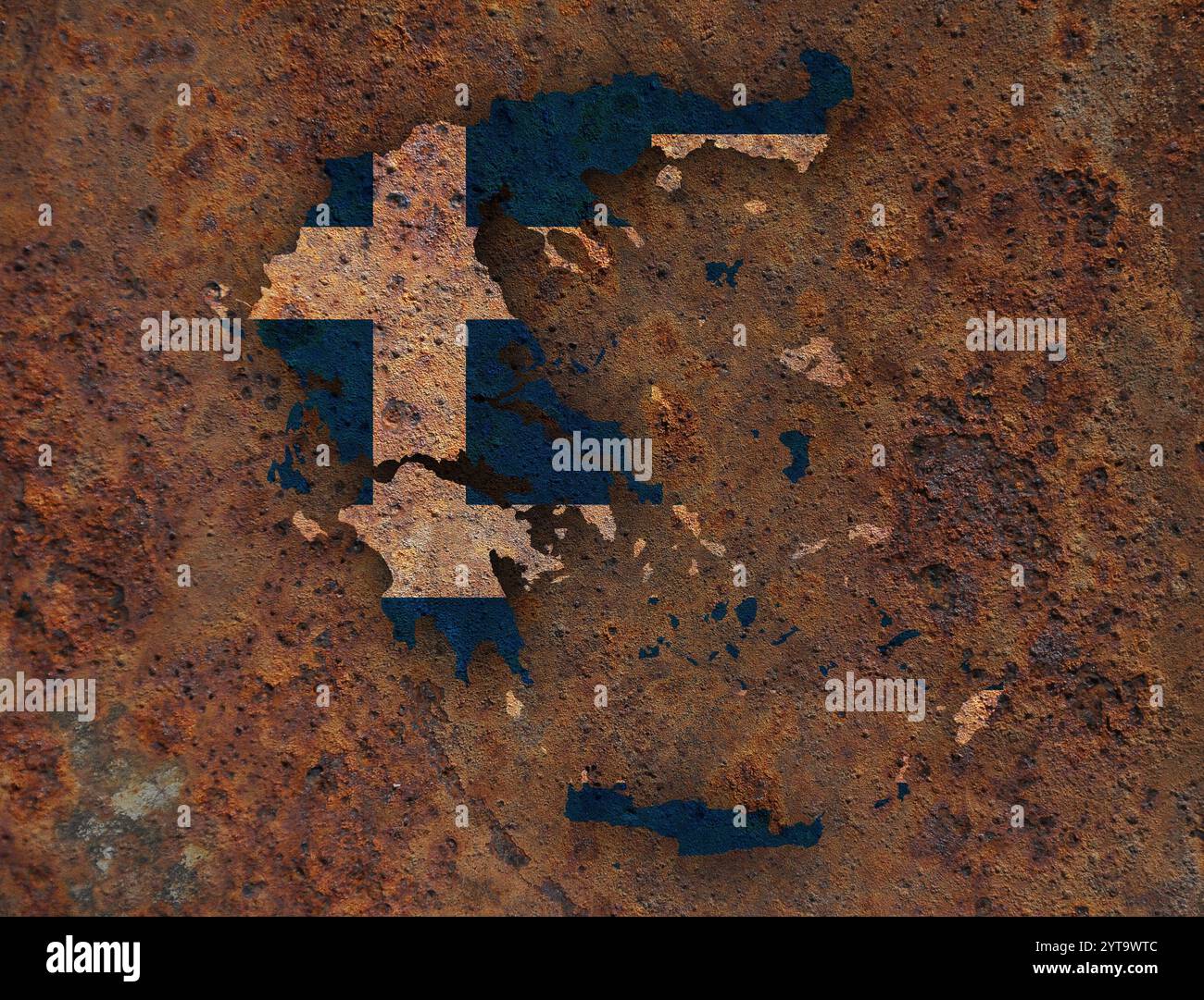 Regional map of greece hi-res stock photography and images - Alamy